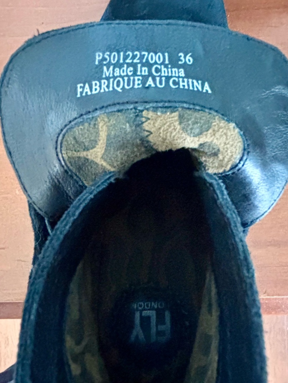 Fly London Black Suede Wedge Ankle Booties - Picture 6 of 6